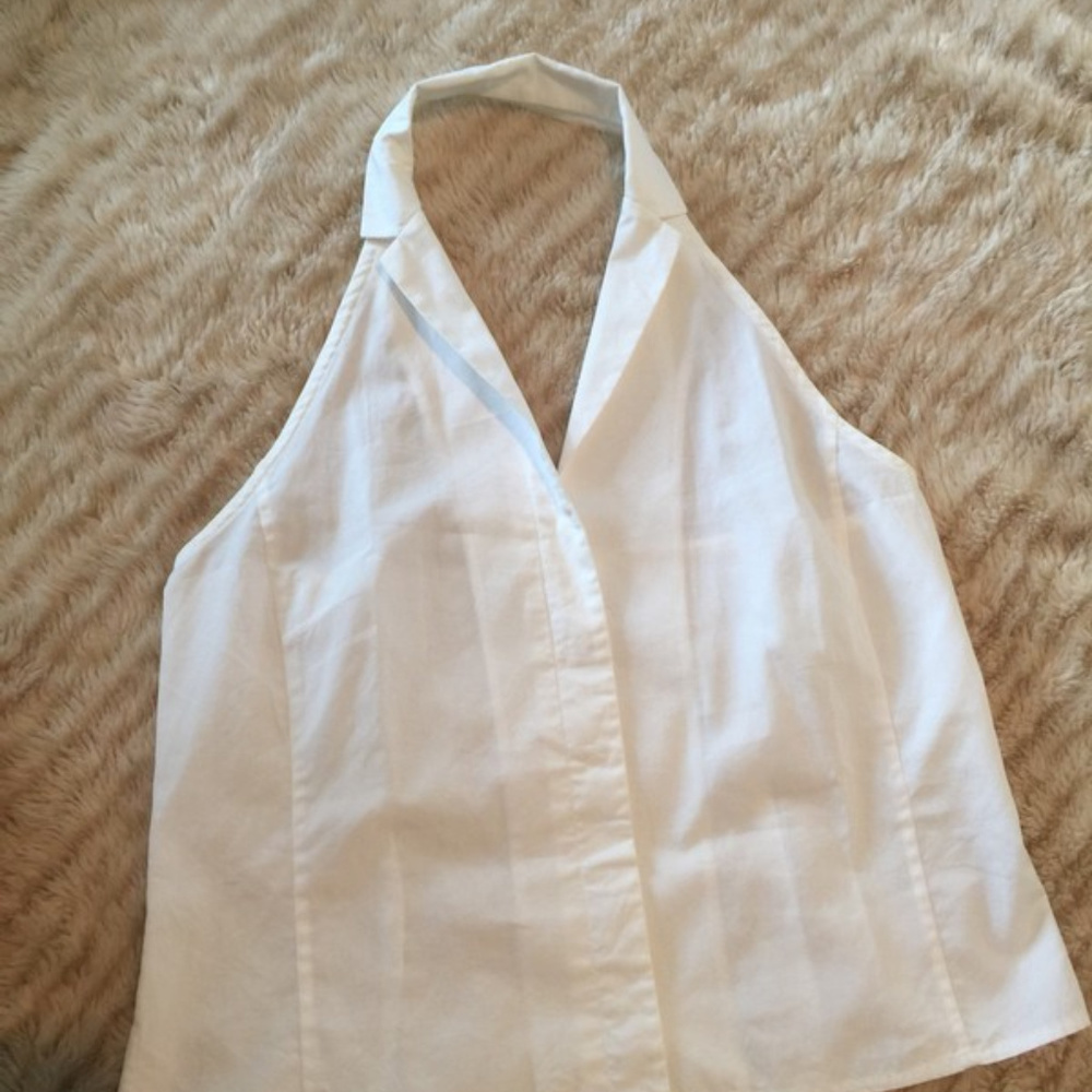 Banana Republic Collared Button Down Halter Top